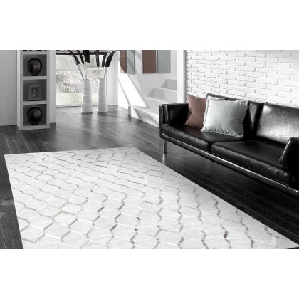 Pasargad Hand-Loomed Cowhide Sari Silk Area Rug (PTX-3284 10X14) - 120'' x 168''