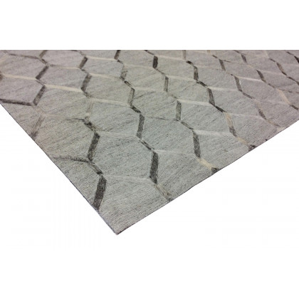 Pasargad Hand-Loomed Cowhide Sari Silk Area Rug (PTX-3284 10X14) - 120'' x 168''
