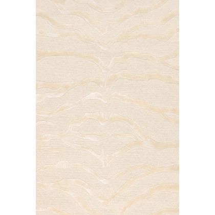 Pasargad Edgy Collection Hand-Tufted Ivory Silk and Wool Area Rug (PVCSK-01 4X6) - 48'' x 72''