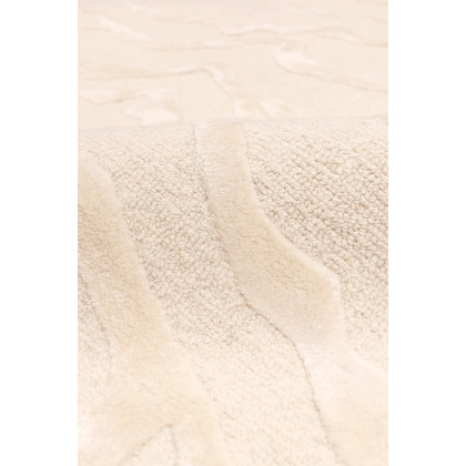 Pasargad Edgy Collection Hand-Tufted Ivory Silk and Wool Area Rug (PVCSK-01 4X6) - 48'' x 72''