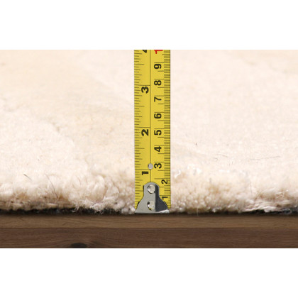 Pasargad Edgy Collection Hand-Tufted Ivory Silk and Wool Area Rug (PVCSK-01 4X6) - 48'' x 72''