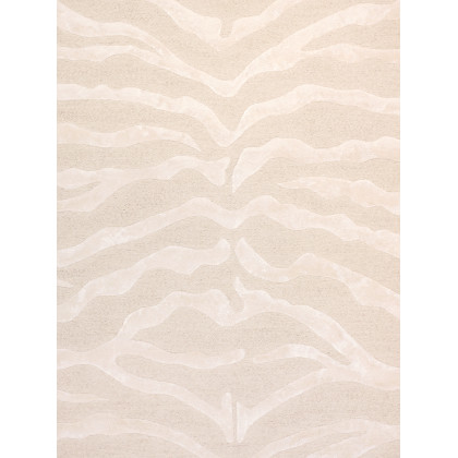 Pasargad Edgy Collection Hand-Tufted Bamboo Silk/Wool Area Rug - Ivory, 93" x 117" (pvcsk-01 8x10)