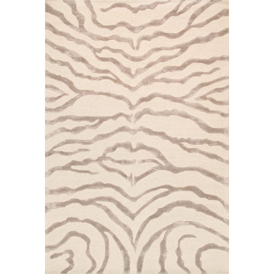 Pasargad - Edgy Collection Hand-Tufted Bamboo Silk/Wool Area Rug in Ivory/Silver, 144" x 180" (pvcsk-03 12x15)