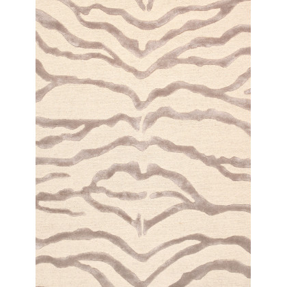 Pasargad - Edgy Collection Hand-Tufted Bamboo Silk/Wool Area Rug in Ivory/Silver, 144" x 180" (pvcsk-03 12x15)