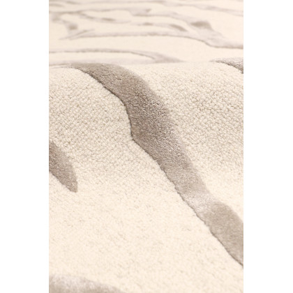 Pasargad - Edgy Collection Hand-Tufted Bamboo Silk/Wool Area Rug in Ivory/Silver, 144" x 180" (pvcsk-03 12x15)