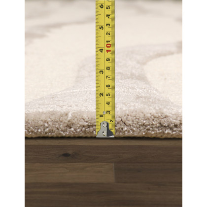 Pasargad - Edgy Collection Hand-Tufted Bamboo Silk/Wool Area Rug in Ivory/Silver, 144" x 180" (pvcsk-03 12x15)