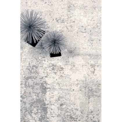 Pasargad Stella Collection Power-Loomed Polypropylene/Polyester Area Rug - L. Gray, 93" x 117" (pvha-44 8x10)