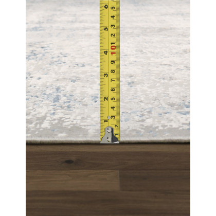 Pasargad Stella Collection Power-Loomed Polypropylene/Polyester Area Rug - Beige/L. Gray, 72" x 108" (pvha-46 6x9)