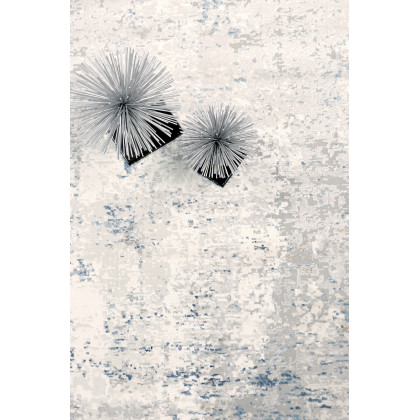 Pasargad Stella Collection Power-Loomed Polypropylene/Polyester Area Rug - Beige/L. Gray, 93" x 117" (pvha-46 8x10)