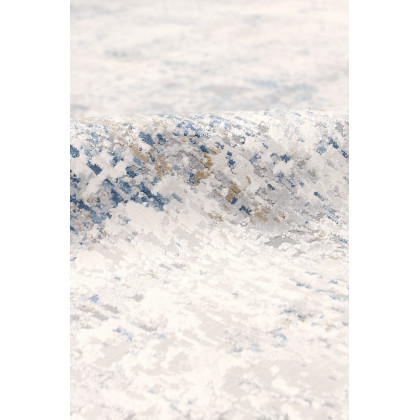 Pasargad Stella Collection Power-Loomed Polypropylene/Polyester Area Rug - Beige/L. Gray, 93" x 117" (pvha-46 8x10)