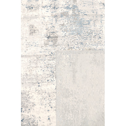 Pasargad Stella Collection Power-Loomed Polypropylene/Polyester Area Rug - Beige/L. Gray, 93" x 117" (pvha-46 8x10)