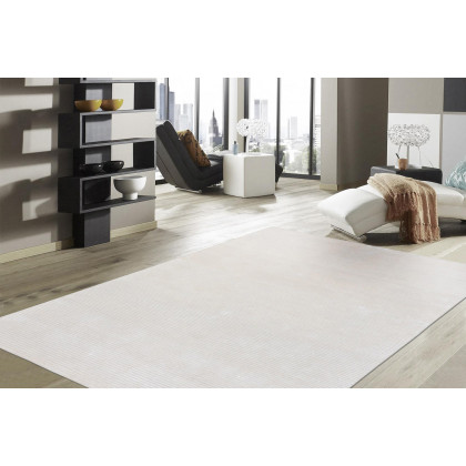 Pasargad Edgy Collection Hand-Tufted Beige/Beige Bamboo Silk and Wool Area Rug (PVNY-1 10X14) - 117'' x 165''