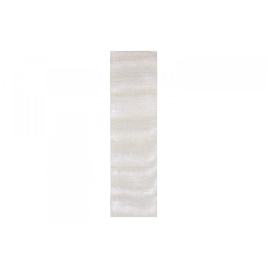 Pasargad Edgy Collection Hand-Tufted Silk and Wool Beige Runner Rug (PVNY-1 RNR 2.6X10) - 30'' x 120''