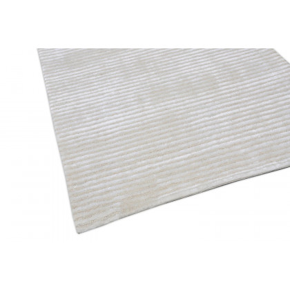 Pasargad Edgy Collection Hand-Tufted Silk and Wool Beige Runner Rug (PVNY-1 RNR 2.6X10) - 30'' x 120''
