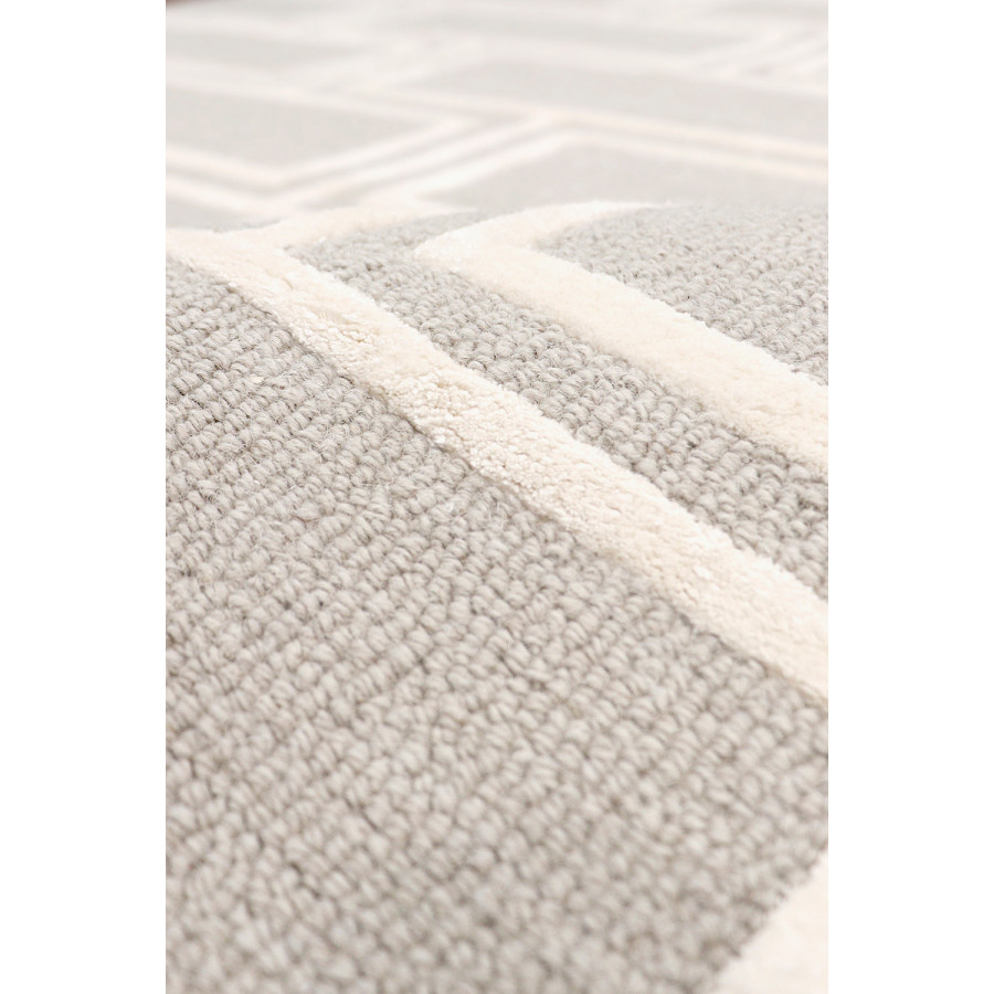 Pasargad - Edgy Collection Hand-Tufted Bamboo Silk and Wool Silver Area Rug 60'' x 96'' (PVNY-22 5X8)