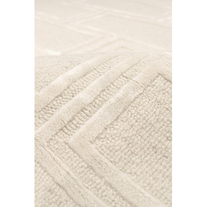 Pasargad Edgy Collection Hand-Tufted Bamboo Silk/Wool Area Rug - Ivory, 93" x 117" (pvny-23 8x10)