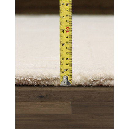 Pasargad Edgy Collection Hand-Tufted Bamboo Silk/Wool Area Rug - Ivory, 93" x 117" (pvny-23 8x10)