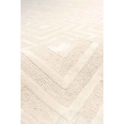 Pasargad Edgy Collection Hand-Tufted Ivory BSilk and Wool Area Rug (PVNY-24 12X15) - 144'' x 180''
