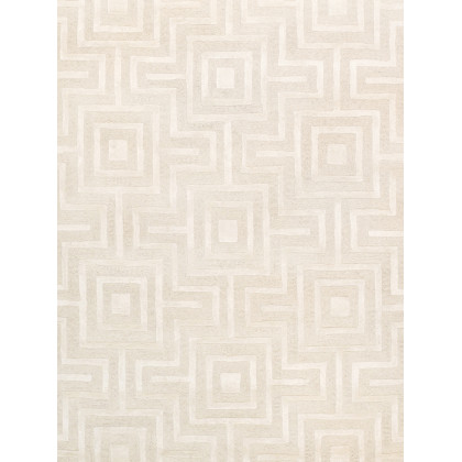 Pasargad Edgy Collection Tufted Bamboo Silk/Wool Area Rug - Ivory, 31" x 144" (pvny-24 rnr 2.7x12)