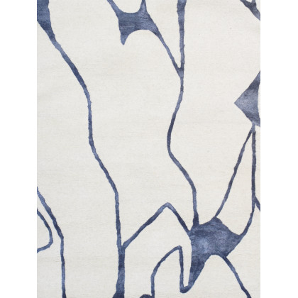 Pasargad - Edgy Collection Hand-Tufted Bamboo Silk/Wool Area Rug in Beige/Ivory, 60" x 96" (pvny-33 5x8)