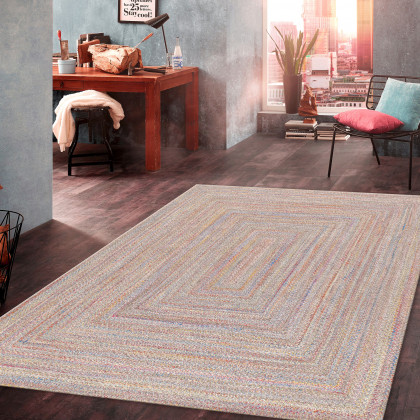 Pasargad Lagos Collection Handmade Poly Fabric Area Rug - Multi, 24" x 36" (py-01 2x3)