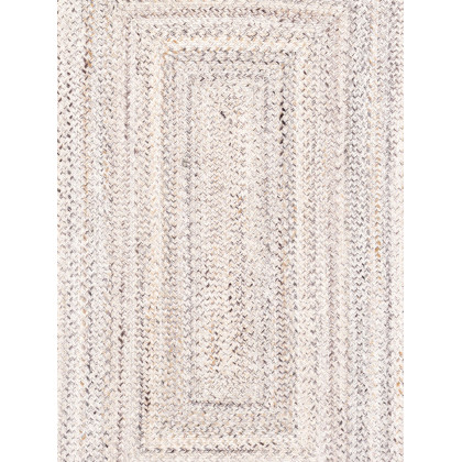 Pasargad Lagos Collection Handmade Poly Fabric Area Rug - Ivory, 72" x 72" (py-02 6x6)