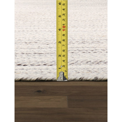 Pasargad Lagos Collection Handmade Poly Fabric Area Rug - Ivory, 72" x 72" (py-02 6x6)