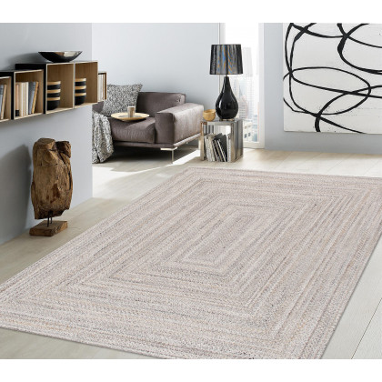 Pasargad Lagos Collection Handmade Poly Fabric Area Rug - Gray/Multi, 24" x 36" (py-04 2x3)