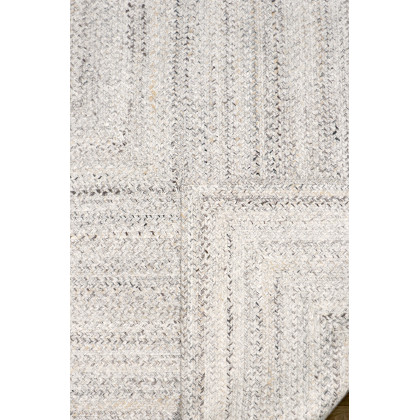Pasargad Lagos Collection Hand Braided Poly Fabric Area Rug - Gray/Multi, 96" x 96" (py-04 8x8)