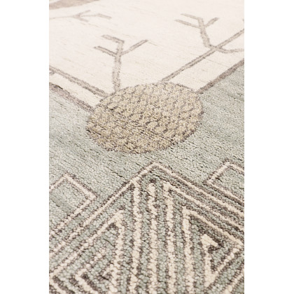 Pasargad - Khotan Collection Hand-Knotted Wool Area Rug in Ivory/L. Green, 123" x 170" (PZ-31B 10x14)