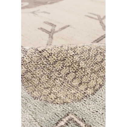Pasargad - Khotan Collection Hand-Knotted Wool Area Rug in Ivory/L. Green, 123" x 170" (PZ-31B 10x14)