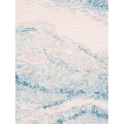 Pasargad - Moroccan Collection Hand-Knotted Wool Area Rug in Aqua/Ivory, 96" x 118" (PZN-65 8x10)