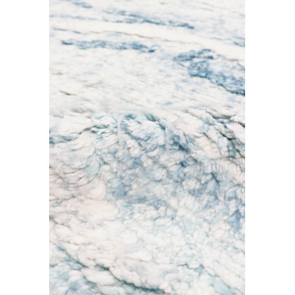 Pasargad - Moroccan Collection Hand-Knotted Wool Area Rug in Aqua/Ivory, 96" x 118" (PZN-65 8x10)