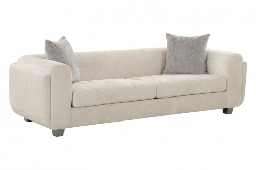 Pasargad™ - Bergamo Ivory Fabric Sofa with 2 Pillows Included