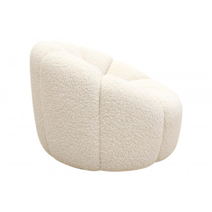 Pasargad - Pompeii Cream Poly Fabric Lounge Chair