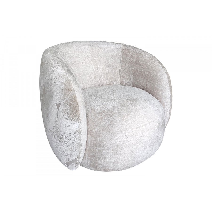 Pasargad - Napoli Collection Modern Swivel Armchair