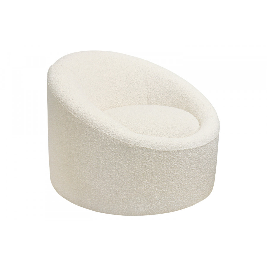 Pasargad Sienna Collection Modern Swivel Chair - White