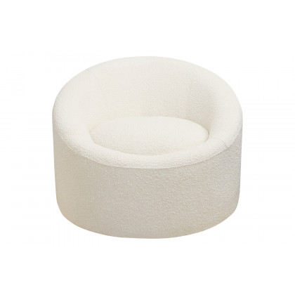 Pasargad Sienna Collection Modern Swivel Chair - White