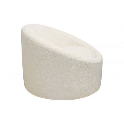 Pasargad Sienna Collection Modern Swivel Chair - White