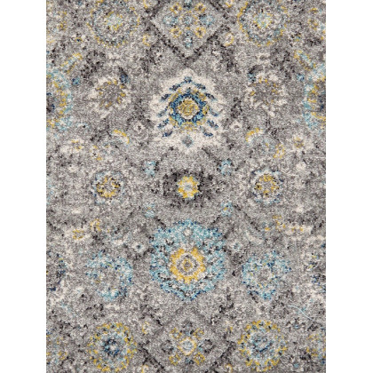 Pasargad Chelsea Collection Power-Loomed Polypropylene/Polyester Area Rug - Silver, 32" x 120" (rc-5586ss 2.08x10)
