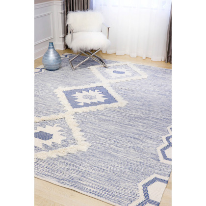 Pasargad Santa Fe Collection Cotton and Wool Area Rug (SF-03 8X10) - 96'' x 120''