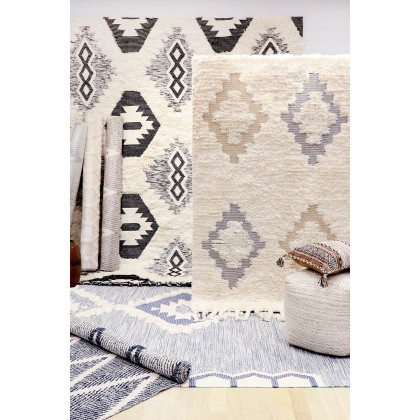 Pasargad Santa Fe Collection Cotton and Wool Area Rug (SF-03 8X10) - 96'' x 120''