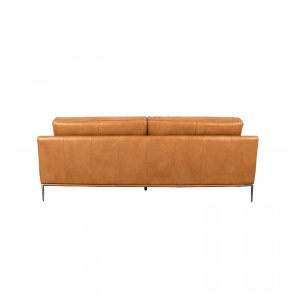Pasargad - Kimberly 3 Seater Sofa in Brown, Leather