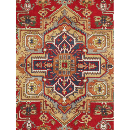 Pasargad - Serapi Collection Hand-Knotted Wool Area Rug in Red/Navy, 96" x 121" (T-116 8x10)