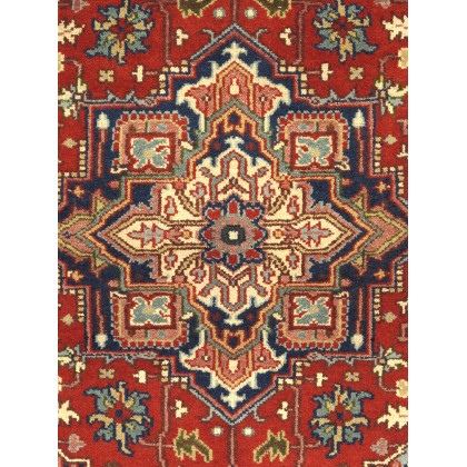 Pasargad - Serapi Collection Hand-Knotted Wool Area Rug in Rust/Navy, 60" x 91" (T-118 5x8)