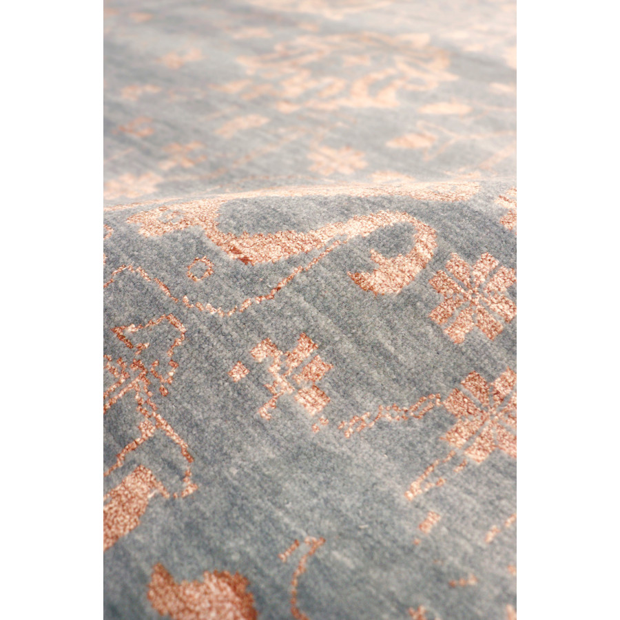 Pasargad - Transitional Collection Hand-Knotted Gray Bamboo Silk and Wool Area Rug 120'' x 165'' (VASE-1071 10X14)