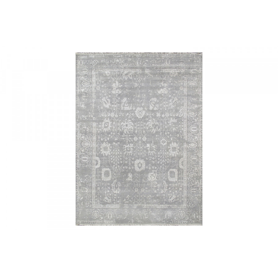 Pasargad - Transitional Collection Hand-Knotted Silk and Wool Area Rug 96'' x 122'' (VASE-2 8X10)