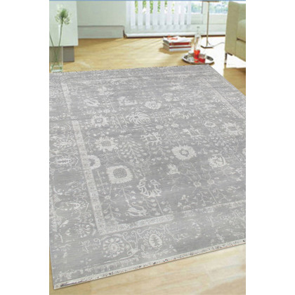 Pasargad - Transitional Collection Hand-Knotted Silk and Wool Area Rug 96'' x 122'' (VASE-2 8X10)