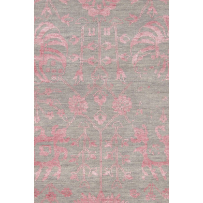 Pasargad - Transitional Collection Hand-Knotted Silk and Wool Area Rug VASE-3BP
