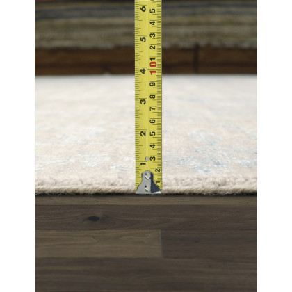 Pasargad - Transitional Collection Hand-Knotted Bamboo Silk/Wool Area Rug in Silver/Aqua, 108" x 142" (vase-4423 9x12)